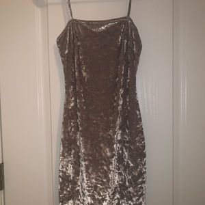 Velvet Silver Crush Spaghetti Strap Dress